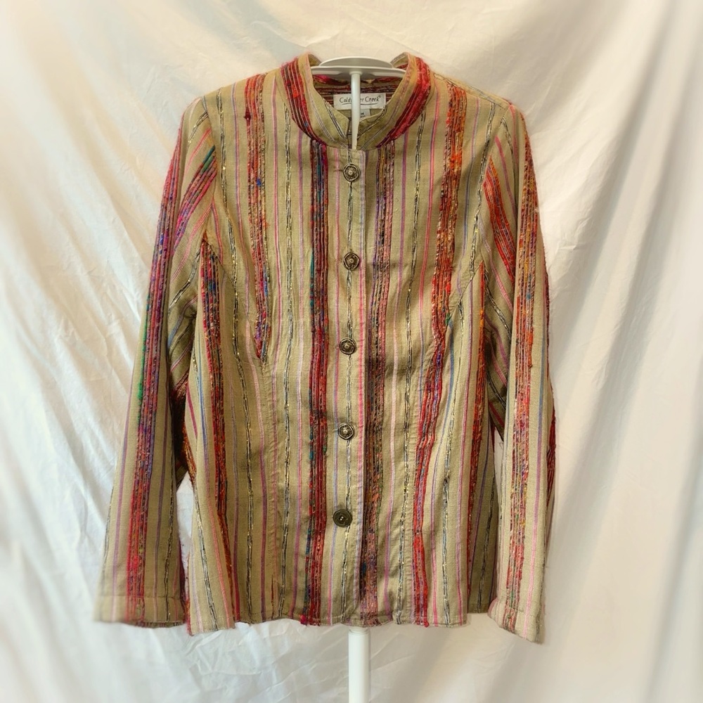 COLDWATER CREEK silk blend jacket/shirt
